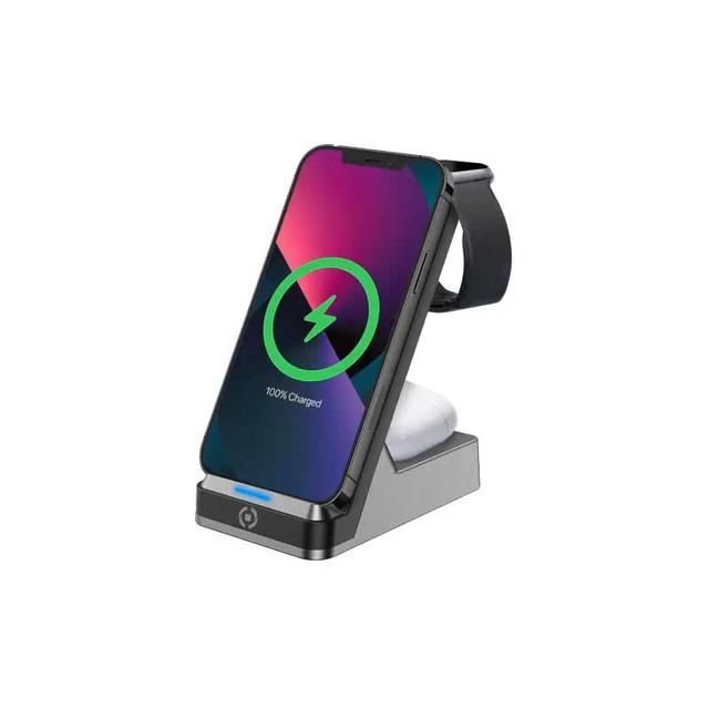پایه شارژ بی سیم مغناطیسی سلی مدل WLSTAND3IN1