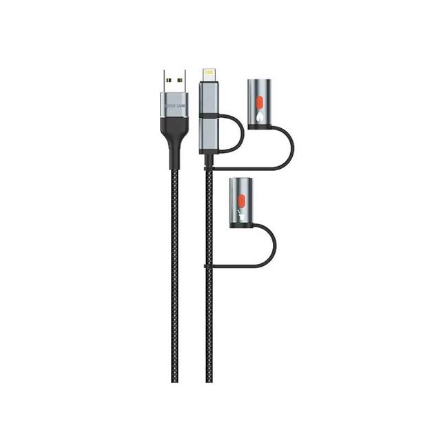 کابل شارژ 60 وات یو اس بی به تایپ سی و لایتنینگ گرین لاین مدل 6 در 1 GN6N1CBLE