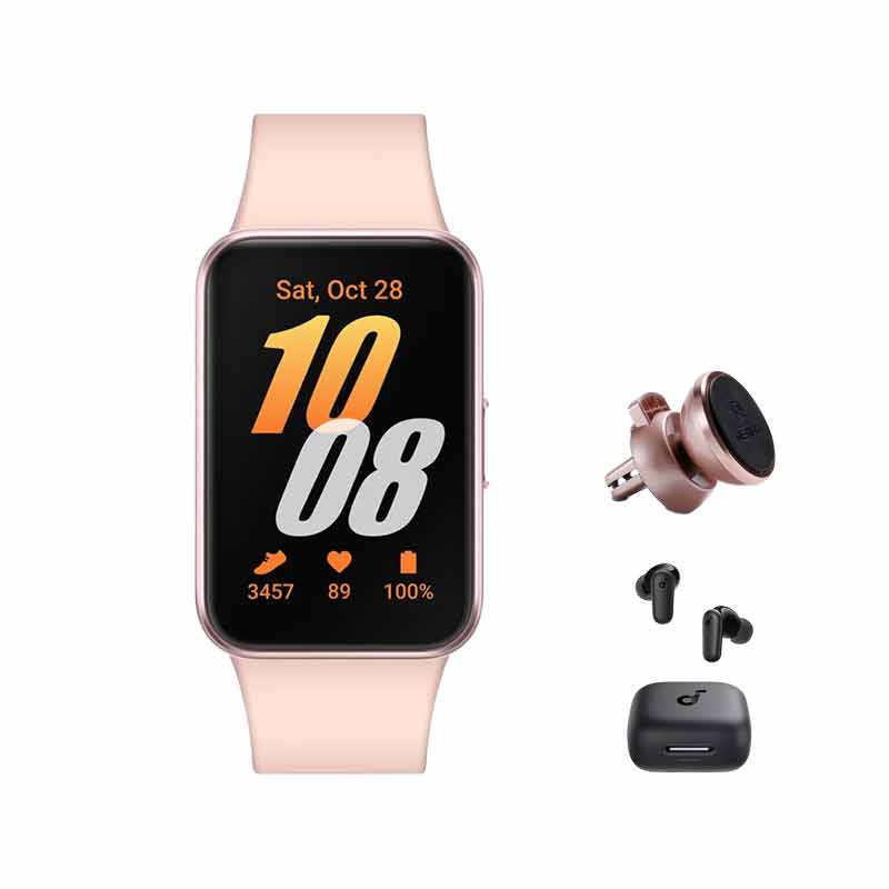 ساعت هوشمند سامسونگ مدل Galaxy Fit3 40mm + هدفون انکر مدل R50i NC A3959 + پایه نگهدارنده ریمکس مدل RM-C19 کد (VAL055)