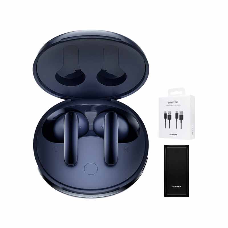 هندزفری بلوتوثی کیو سی وای مدل T13 ANC 2 + پاوربانک ای دیتا مدل C20 + کابل تایپ سی سامسونگ پک دو عددی کد (VAL037)