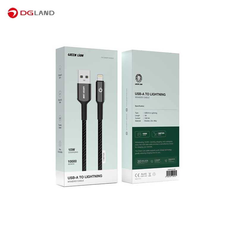 کابل یو اس بی به لایتنینگ گرین لاین مدل GNBRUA2LG کابل یو اس بی به لایتنینگ گرین لاین مدل GNBRUA2LG