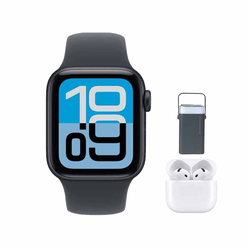 ساعت هوشمند اپل مدل Apple Watch SE 3 40mm + هدفون بلوتوثی اپل مدل (2024) Airpods 4 + پاور بانک ریمکس مدل RPP-596 کد (VAL146)