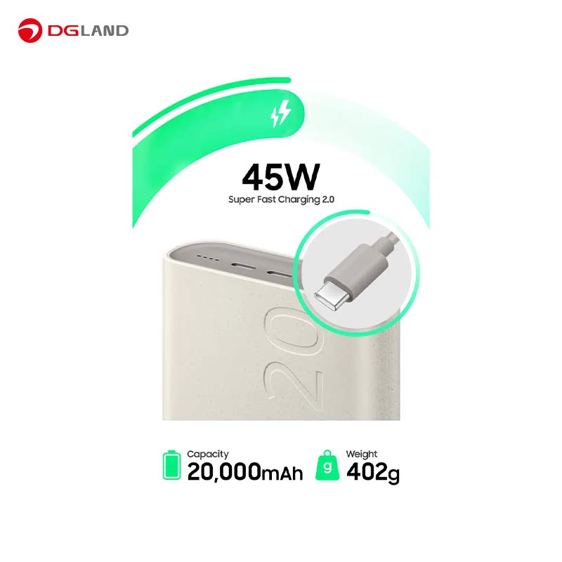 پاوربانک سامسونگ مدل Battery Pack EB-P4520 ظرفیت 20000 میلی آمپرساعت پاوربانک سامسونگ مدل Battery Pack EB-P4520 ظرفیت 20000 میلی آمپرساعت