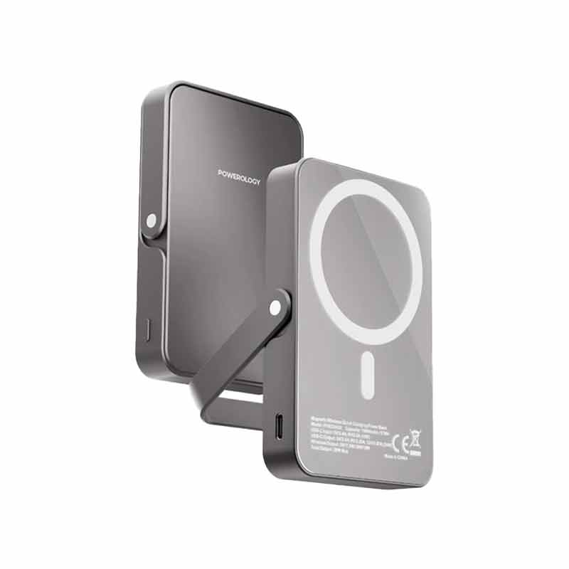 پاوربانک 15 وات وایرلس پاورولوژی مدل PPBCHA36 ظرفیت 10000 میلی آمپر ساعت