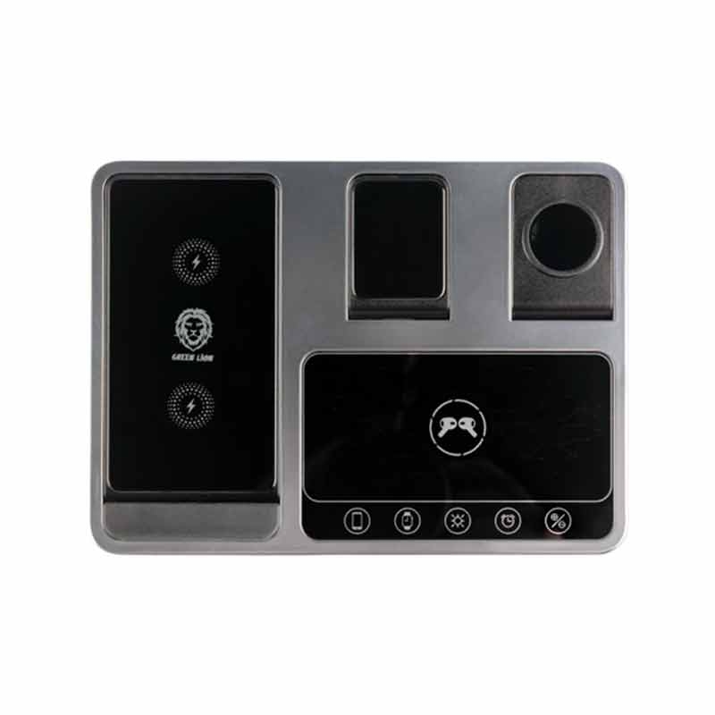 شارژر رومیزی گرین لاین مدل Wireless-Ch station 4 in 1 شارژر رومیزی گرین لاین مدل Wireless-Ch station 4 in 1