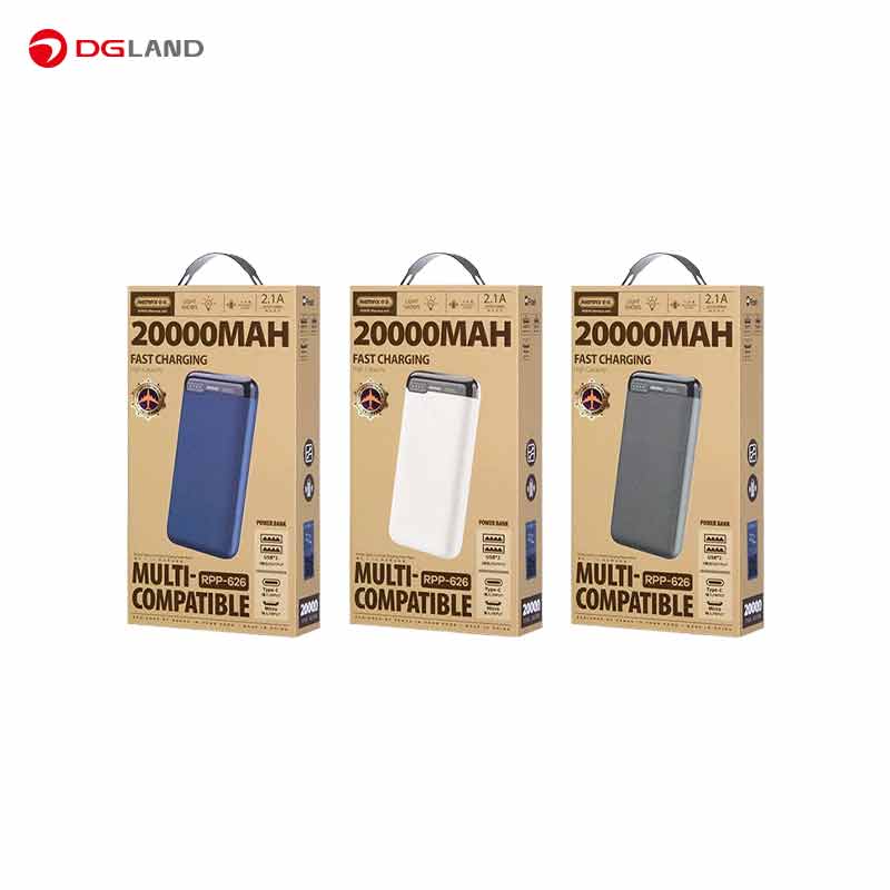 شارژر همراه ریمکس مدل Ruinay RPP-626 ظرفیت 20000 میلی آمپر ساعت شارژر همراه ریمکس مدل Ruinay RPP-626 ظرفیت 20000 میلی آمپر ساعت