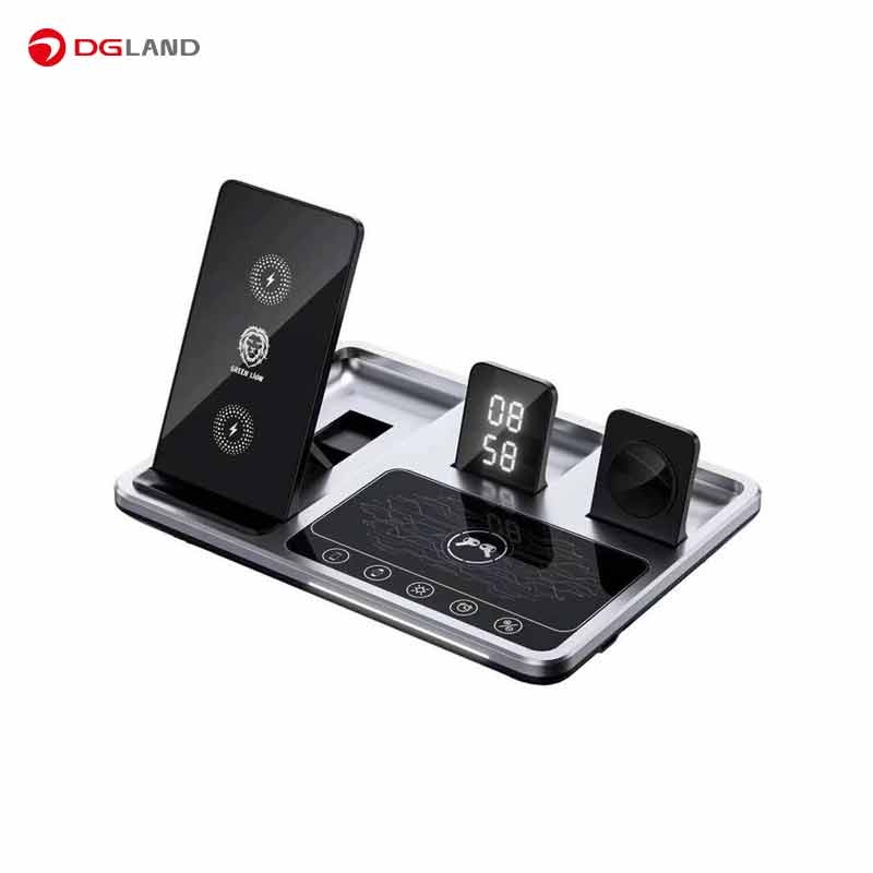 شارژر رومیزی گرین لاین مدل Wireless-Ch station 4 in 1 شارژر رومیزی گرین لاین مدل Wireless-Ch station 4 in 1